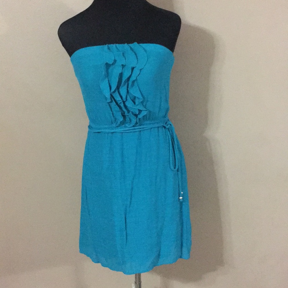 Strapless Turquoise Dress sz M